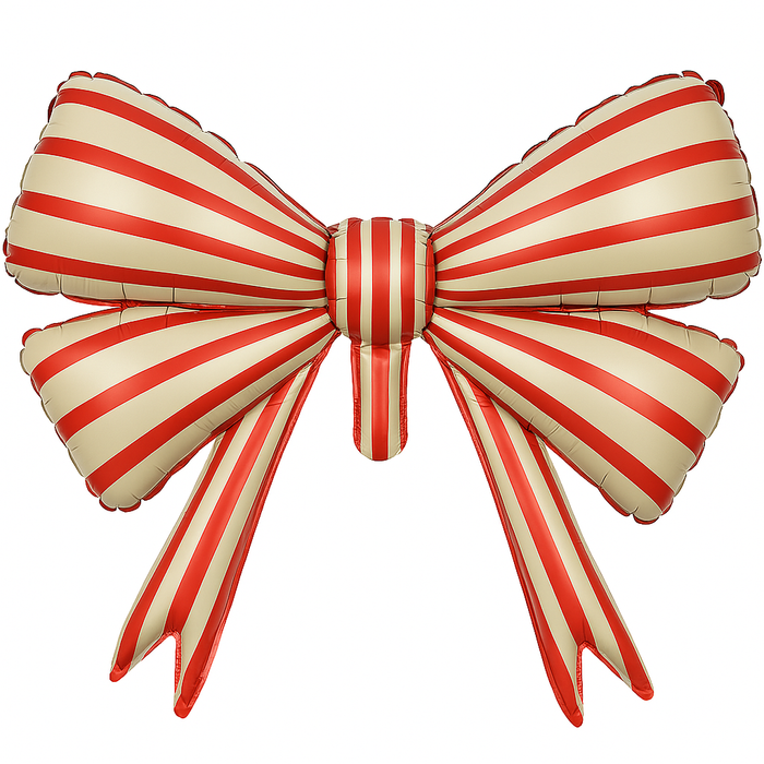 Kokarda czerwono kremowa balon foliowy 77x63 cm