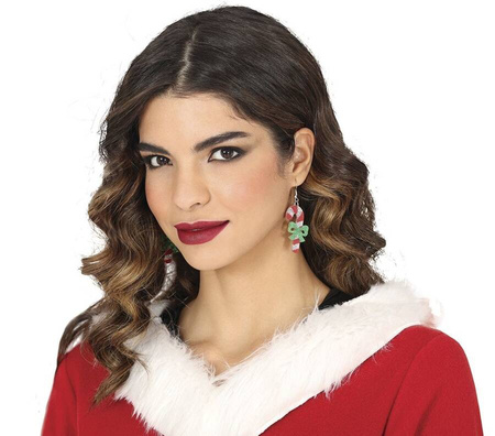 Kolczyki świąteczne cukrowe laski Candy cane