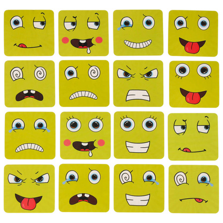 Gra edukacyjne wyzwania nauka emocji klocki drewniane