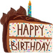 Balon foliowy Ciasto czekoladowe tort Happy Birthday 28 cali Grabo