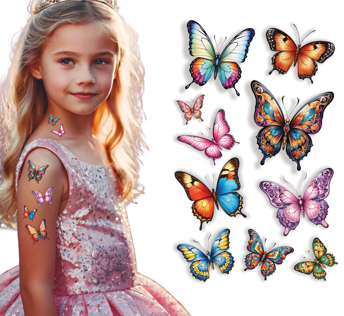 Tatuaże zmywalne wodne motyle