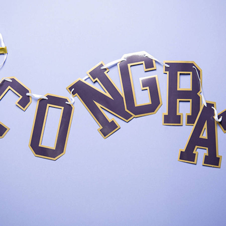 Girlanda papierowa Congatulations gratulacje! (dla studenta)