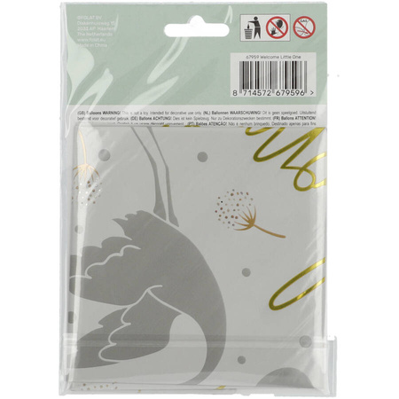 Balon Foliowy Baby Shower narodziny Welcome 45 cm