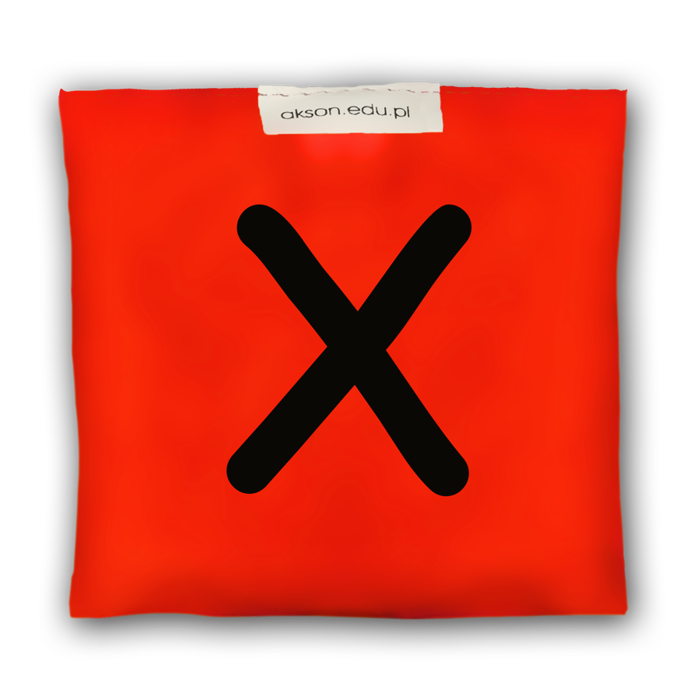 Woreczek gimnastyczny z literką X - szkolny Akson