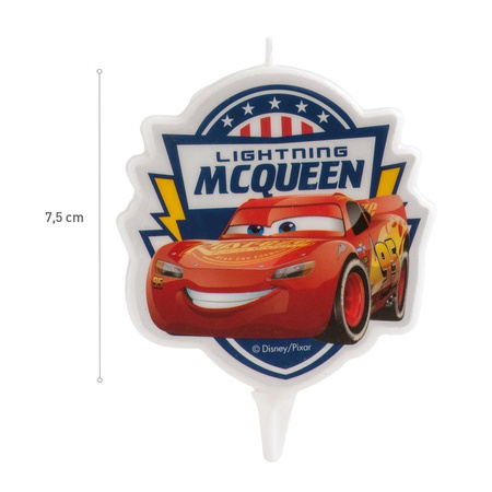 Świeczka urodzinowa na tort Auta McQueen 7,5 cm