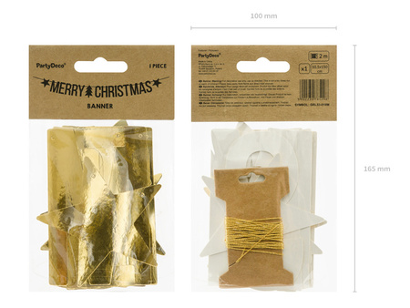 Baner Girlanda świąteczna Merry Christmas 150 cm