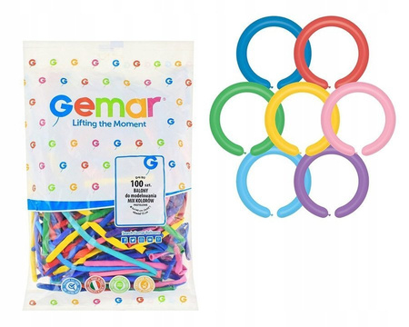 50x Gemar MIX 100szt Q260 balony do modelowania ZESTAW karton