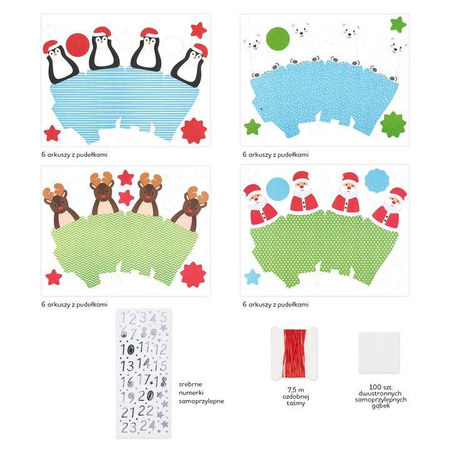 Kalendarz Adwentowy Figurki 24 szt. DIY