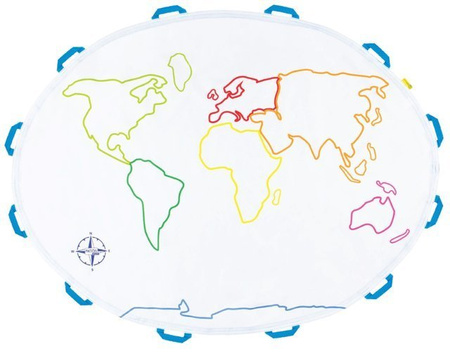 Kreatywna Mata Edukacyjna Mapa Świata AKSON (do malowania)