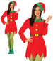 Strój damski ELF czerwony sukienka i czapka