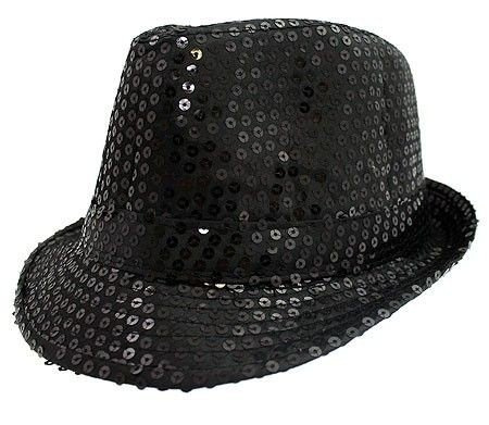 Kapelusz CEKINY na karnawał SUPER STAR czarny