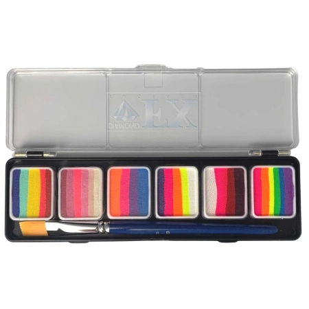 Paletka farb do twarzy Splitcake GLOW Neon Diamond FX 6x6g