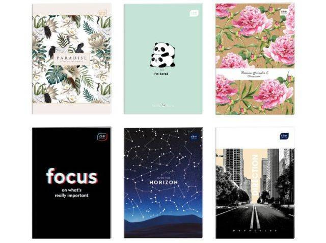 Zeszyt A4 60 kartkowy gładki 510 - mix wzorów