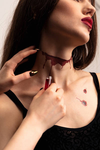 Tatuaże zmywalne wodne Blizny ślady krwi rany Halloween mix