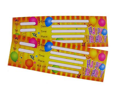 Zaproszenie Baloniki HAPPY BIRTHDAY 10szt