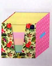 Kostka papierowa PASTEL 90x90x90mm w kubiku kartonowym MIX wzorów