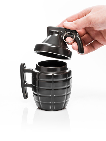 Kubek granat z ZAWLECZKĄ - CZARNY