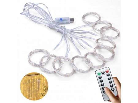 Girlanda lampki Świąteczne kurtyna 300 LED 3x3m