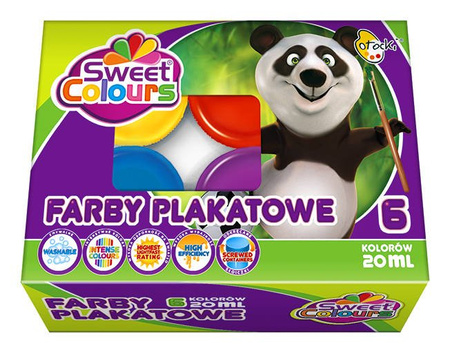 Farby Plakatowe szkolne 6 kolorów OTOCKI 6x20 ml