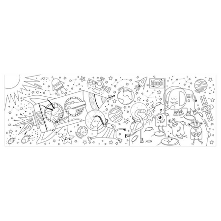 Kolorowanka z naklejkami 2szt. Kosmos 86x29cm