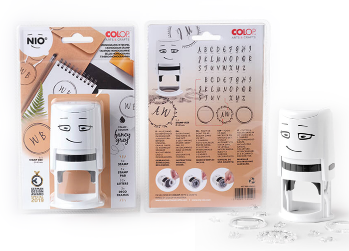 Pieczątka samotuszująca NIO Inicjały - ozdobne