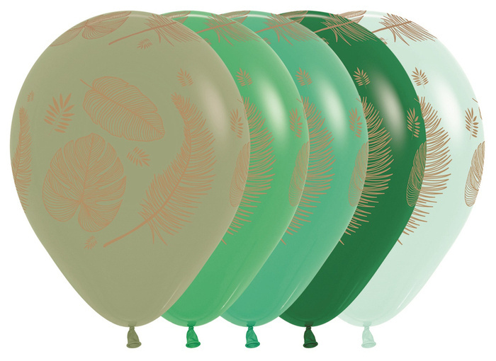 Balon Sempertex Tropical Leaves liście 12 cali 1 szt. mix