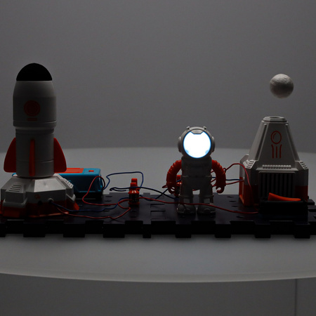 Mały elektronik elektryk zestaw edukacyjny stacja kosmiczna