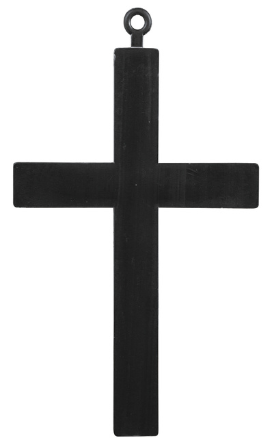 Naszyjnik czarny KRZYŻ 22 cm Halloween