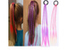 Gumka do włosów z kolorowymi warkoczami 45cm mix kolorów 1 szt.