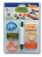 Plastelina ZESTAW foremki i wałek JOVI