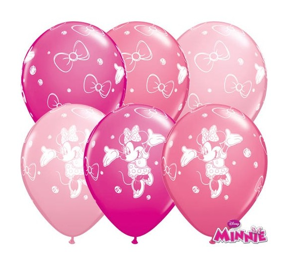 Balon gumowy Myszka Minnie Qualatex 11" 1 szt. mix