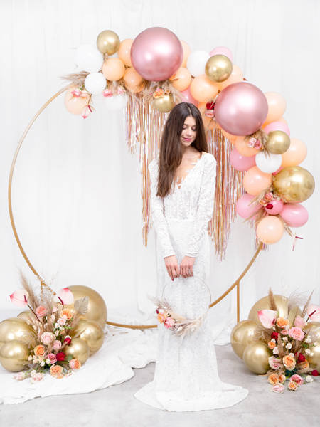 Kurtyna Party wisząca 90 x 250 cm ciemne złoto