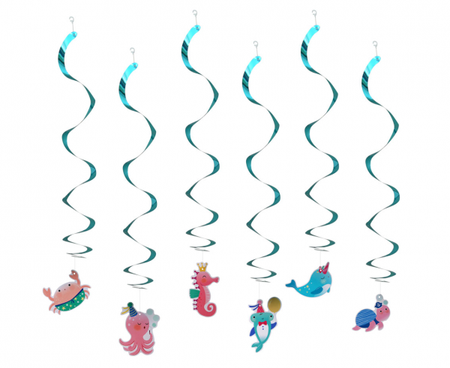 Girlanda świderki WODNY ŚWIAT 6 szt.