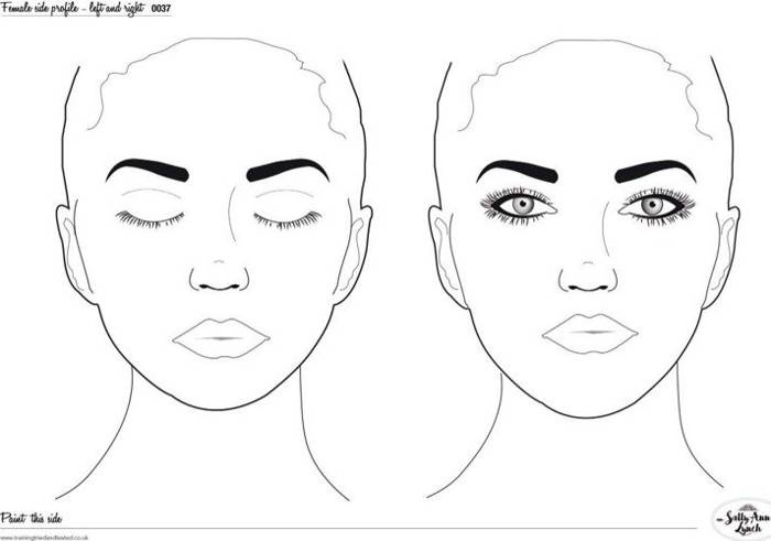 Mata treningowa do malowania twarzy Sally Ann Lynch- Model 0037