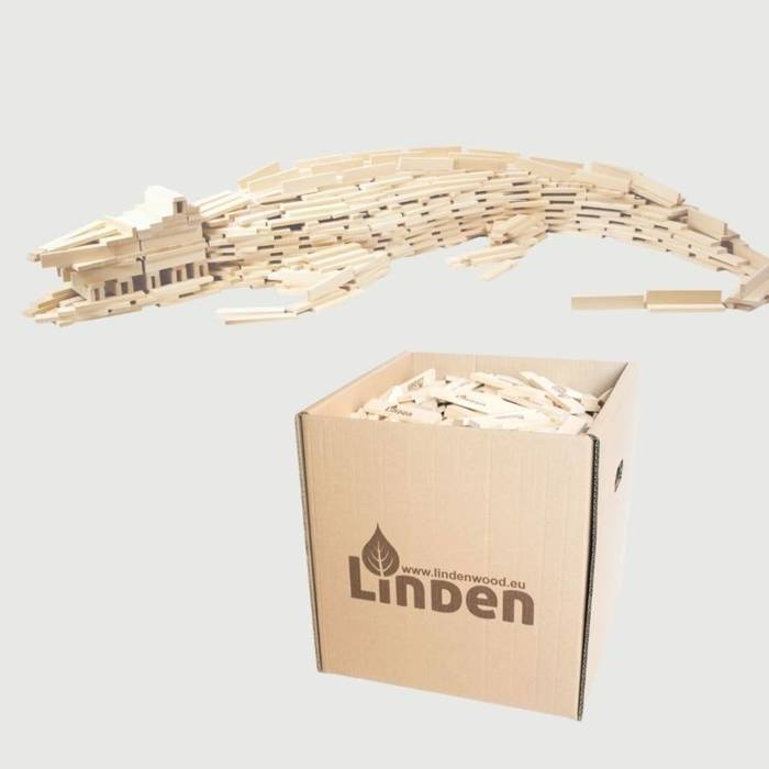 Klocki drewniane Linden, zestaw 1000 szt. w kartonie