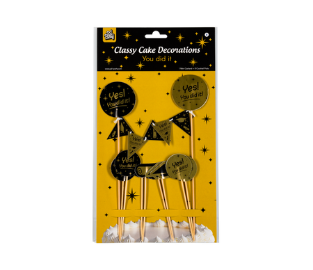 Toppery dekoracyjne, pikery Yes, You did it 9 szt.