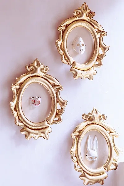 Maska Czaszka biała z zębami 16.5x14cm