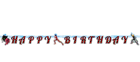 Girlanda Baner urodzinowy Miraculum Biedronka i Czarny Kot