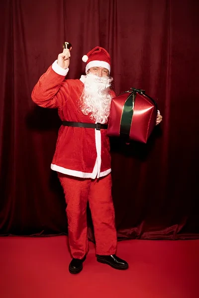 Dzwonek Świętego Mikołaja złoty Party Deco