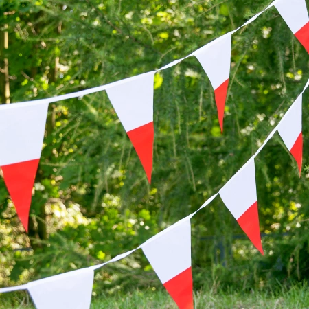 Girlanda biało czerwona flaga Polski 5,5 m