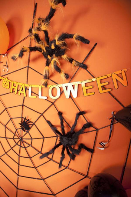 Pająk czarny duży dekoracja XL 60cm