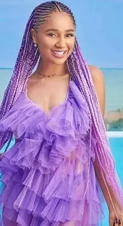 Włosy syntetyczne warkocze warkoczyki 60 cm - czarno fioletowe