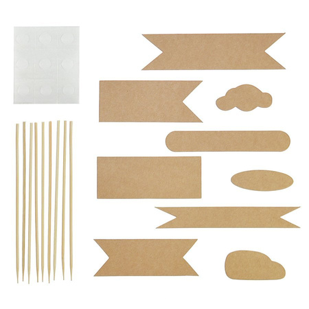 Dekoracja na tort - pikery toppery Flagi Kraft