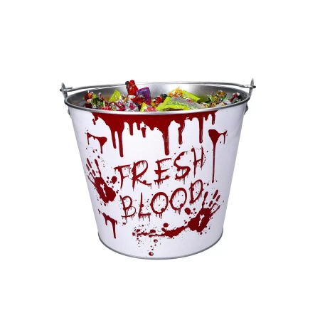 Metalowy Kubełek Wiaderko Cooler Halloween Fresh Blood