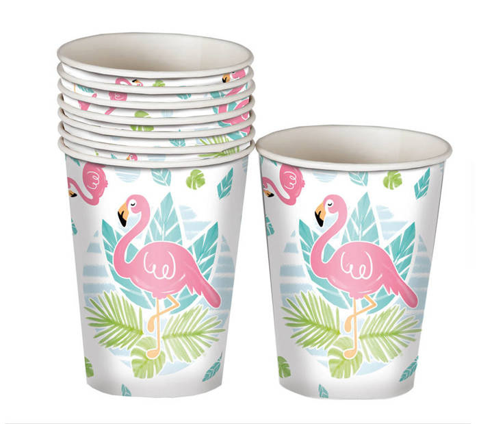 Kubeczki papierowe FLAMINGI 220 ml 8 szt.