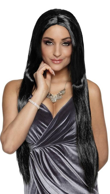 Peruka długa czarna 434