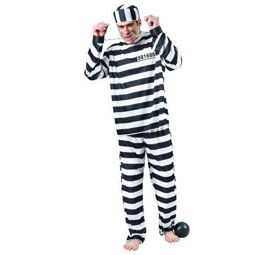 Więzień strój dla dorosłych rozm uniwersalny