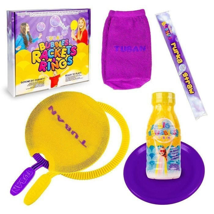 Zestaw do baniek mydlanych Rakietki i obręcze