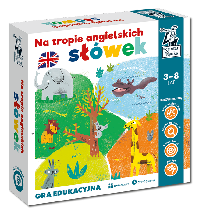 NA TROPIE ANGIELSKICH SŁÓWEK GRA EDUKACYJNA KAPITAN NAUKA