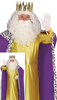 Strój Król żółto fioletowy na Jasełka Trzech Króli dla dorosłych